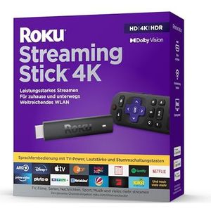 Roku Streaming Stick 4K | 4K / HDR/Dolby Vision Streaming Media Player | Werkt alleen in Duitsland