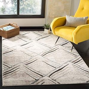 Safavieh Leiden tapijt geometrisch geweven polypropyleen tapijt crème antraciet 90 x 150 cm