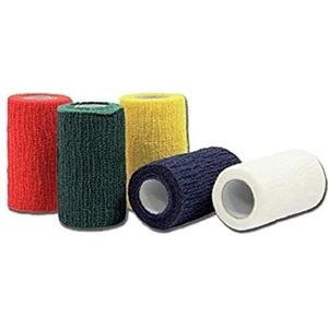 Previs - Previcoesiva XL, gekleurde coherente elastische maandverband, rood, afmetingen 4 m x 10 cm, verpakking van 10 stuks.