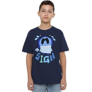 Inside Out 2 Sadness Uniseks T-shirt voor kinderen, marineblauw, 3-4 jaar, marineblauw, 3-4 jaar