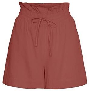 Vero Moda Vmmymilo HW Paperbag Shorts voor dames, Marsala, XS