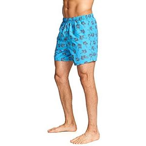 Zoggs Heren Balmy Palmy 15"" Shorts Turq Multi M Zwembroek, M