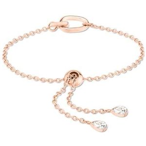 Echtzeit Armband EJ-0023-B-25 IP roségoud, 220 mm, Roestvrij staal, Zirkonia