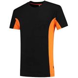 Tricorp 102002 Workwear Bicolor borstzak T-shirt, 100% gekamd katoen, 190g/m², zwart-oranje, maat 4XL