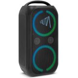 TechniSat Lauta WummsBOX Draagbare premium bluetooth-luidspreker met led-lichteffecten (Bass Boost, True Wireless Stereo, 12 uur batterijduur, IPX4 spatwaterdicht, 80 W RMS vermogen)