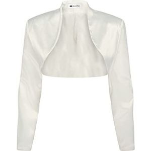 Bolerose Formeel Lang Mouw Satijn Bolero Shrug (Ivoor, 5XL)