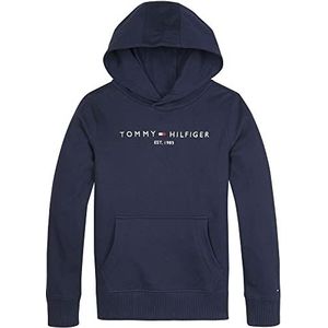 Tommy Hilfiger Sweatshirt voor kinderen, uniseks, Essential Hoodie met capuchon, blauw (Twilight Navy), 3 jaar