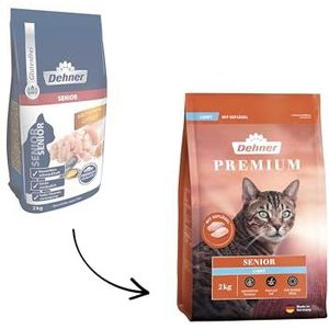 Dehner Premium kattenvoer, droogvoer, Light Senior, gevogelte, 2 kg
