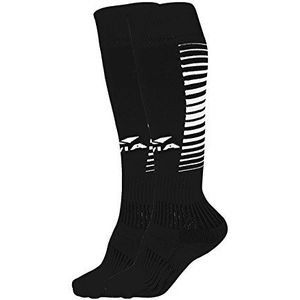 Nivia Plain Encounter Football Socks/Stockings (Black/White, M) | for Men & Women | Knee Length long Stockings | For Football Soccer & other Sports
