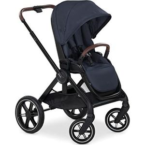 hauck Premium-buggy met beendekje Walk N Care, licht, lekbestendig, geveerde rubber banden, hoogteverstelbare zitting en telescoopstang, wendbaar, XXL kap 50+ uv-bescherming, inklapbaar, marineblauw