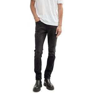 TOM TAILOR Josh Regular Slim jeans met stretch voor heren, 10273 - Dark Stone Black Denim, 33W / 36L