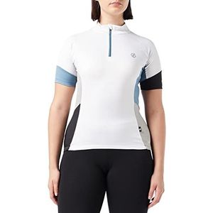 Dare 2b Compassion II Jersey Fiets-T-shirt voor dames Q-Wic Plus lichtgewicht materiaal met geurafstotende en reflecterende printdetails - halve ventilatierits - Sport t-shirt