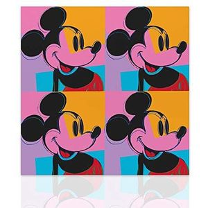 Moderne wandafbeelding met Mickey Mouse – canvas Pop Art Mickey Mouse – schilderij Pop Art Mickey Mouse – afbeelding Pop Art klaar om op te hangen, Declea Home Decor