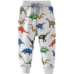 Pantaloni lunghi per ragazzi Jongensbroek dinosaur grey, 92 (15 stuks), Dinosaur Grey