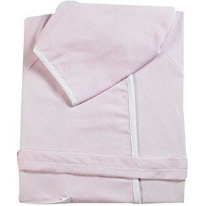 Badjas met mouwen van microvezel, roze.