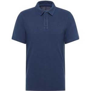 MUSTANG - Palco - Shirt met Korte Mouwen - Navy - Regular Fit - 100% Katoen