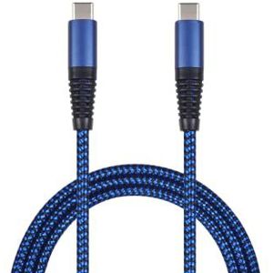 2GO USB-oplaadkabel - blauw - 100cm USB Type-C naar USB Type-C