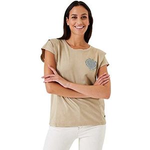 Garcia Dames T-shirt met korte mouwen, iced koffie, XL, Iced Coffee, XL