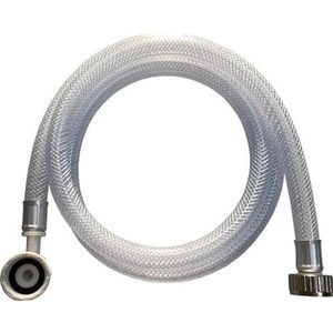 Sanfor Inlaatslang voor wasmachine en vaatwasser | slang voor koud water | alle merken | schroefdraad 3/4 inch en 25 mm diameter | transparant | 3 meter