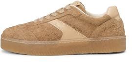 Marc O'Polo - Sneakers Laag - Beige - Glad Leer en Suède - Vetering met 6 Gaten