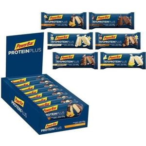 Powerbar Protein Plus 30% citroenkaastaart 15x55g - Eiwitrijke reep + wei- en caseïneproteïne