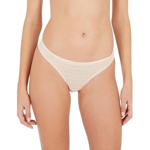 Emporio Armani Dames Dames Brazilian All Over Logo Mesh Shorts, nude, XS