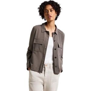 Street One Lichte jacquard-jas voor dames, bruin, 44