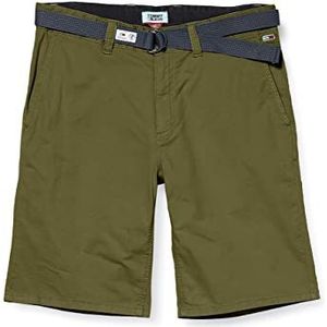Tommy Jeans Heren Tjm Vintage Wash Short Straight Jeans, groen (Uniform Olive L8q), 30W x 28L