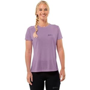 Jack Wolfskin Vonnan S/S T W T-shirt, paars, XS Dames, Paars, XS