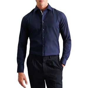 Seidensticker Men's X-Slim Fit shirt met lange mouwen, donkerblauw, 39, donkerblauw, 39