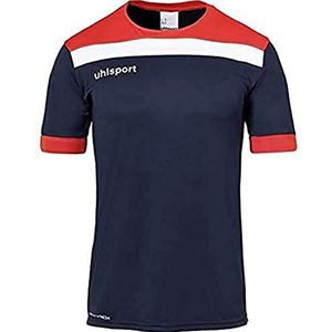Uhlsport Offense 23 T-shirt met korte mouwen voor heren, marineblauw/rood/wit, L