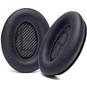 WC Wicked Cushions Opgewaardeerde Vervangende Oorkussens voor Bose QC35 & QC35ii (QuietComfort 35) Hoofdtelefoons & Meer - Zachter Leer, Luxe Memory Foam, Toegevoegde Dikte, Extra Duurzaamheid | (Zwart)