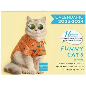 Finocam - Wandkalender foto's 16 maanden 2023 2024 maandoverzicht september 2023 - december 2024 (16 maanden) Spaanse katten