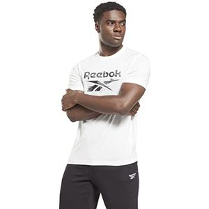 Reebok Heren Modern Camo T-Shirt, Wit, XL, Kleur: wit, L