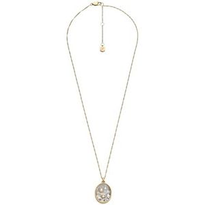 Fossil Sutton JF04893710 halsketting voor dames, goudkleurig, roestvrij staal