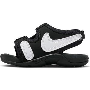 Nike Sunray Adjust 6 sneakers voor jongens, Zwart Wit, 17 EU