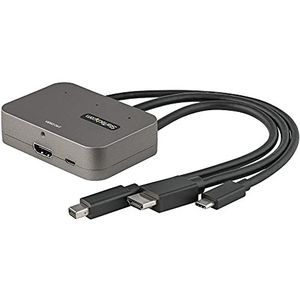 StarTech.com 3-in-1 Multiport naar HDMI Adapter - 4K 60Hz USB-C, HDMI of Mini DisplayPort naar HDMI Converter - Digital AV Video Adapter voor aansluiten HDMI Monitor/Scherm (CDPHDMDP2HD)