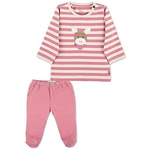 Sterntaler Baby-meisjes GOTS set lange mouwen shirt en broek shirt met lange mouwen, roze, 50