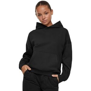 Urban Classics Dames biologisch oversized hoodie sweatshirt met capuchon, zwart, XXXXL, Zwart, 4XL