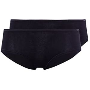 Skiny Advantage Cotton Panty Dp Panties voor dames, zwart, 44 EU, zwart, 44