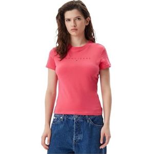 TOMMY JEANS - T-shirt - Roze - Katoen