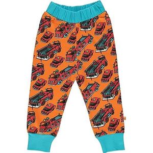 Småfolk Firetruck Sweatpants voor jongens, oranje, 4-5 Jaar