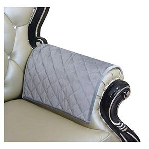 Haomaijia Antislip Grijze Sofa Armsteun Covers Bank Bank Slipcover voor Lederen Bank Gewatteerde Meubelbeschermer voor Honden Kinderen Huisdieren (Gray, 14 x14 Inches Sofa Armsteun Cover-2 Stuks)