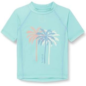 Playshoes Palmen beschermend shirt voor meisjes, mintgroen, kort, palmen, 110-116