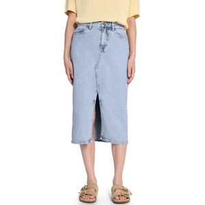 Street One Studio - Denim Rok - Blauw - High Waist - Midi - 5-Pocket Ontwerp