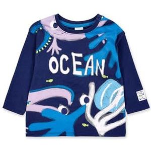 Tuc Tuc T-shirt voor meisjes, Donkerblauw, 6 Maanden