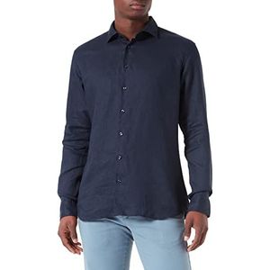 Seidensticker Men's Extra Slim Fit shirt met lange mouwen, blauw, 41, blauw, 41