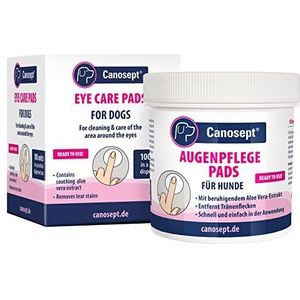 Canosept Oogreinigingsdoekjes Voor Honden 100 Stuks - Met Verzachtend Aloë Vera Extract - Pads Voor Het Reinigen & Verzorgen Van De Oogcontouren - Tegen Vuil & Traansteen