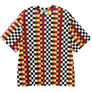 United Colors of Benetton Dames T-shirt, meerkleurige afbeeldingen 67n, XS