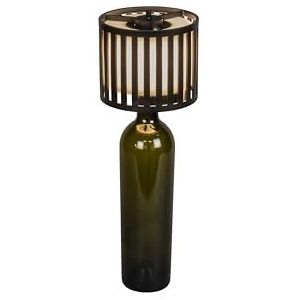 Konstsmide 7837-752 Led-flessenlamp, zwart, indoor/outdoor, draadloos, 13 x 13 x 28 cm